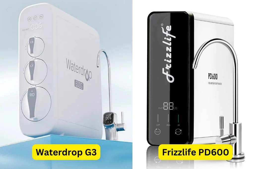 Waterdrop G3 and Frizzlife PD600 RO systems