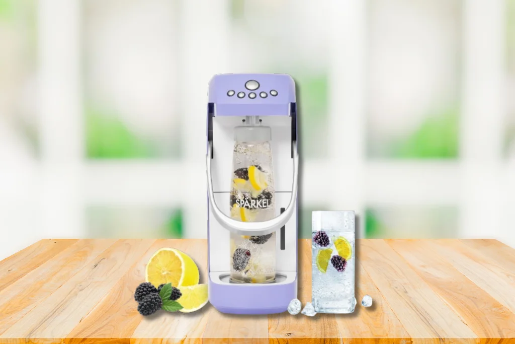 Canister-Free Periwinkle Sparkling Water Maker