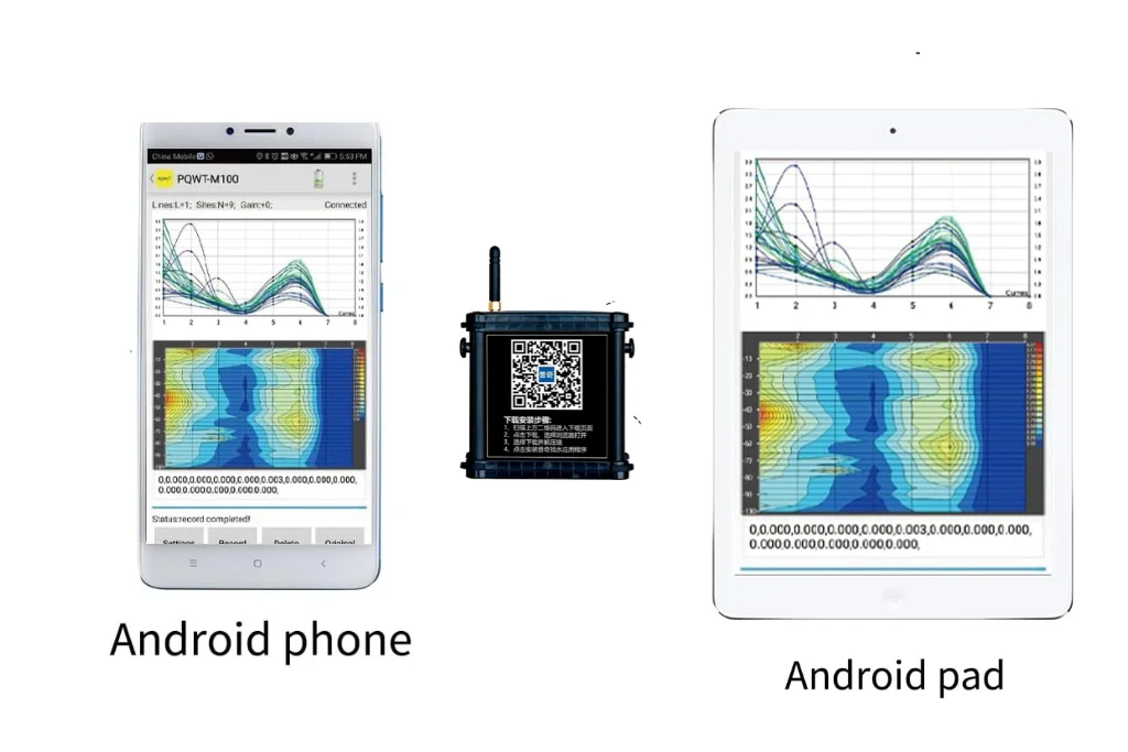 operating PQWT-M100 Water Detector through smartphone app