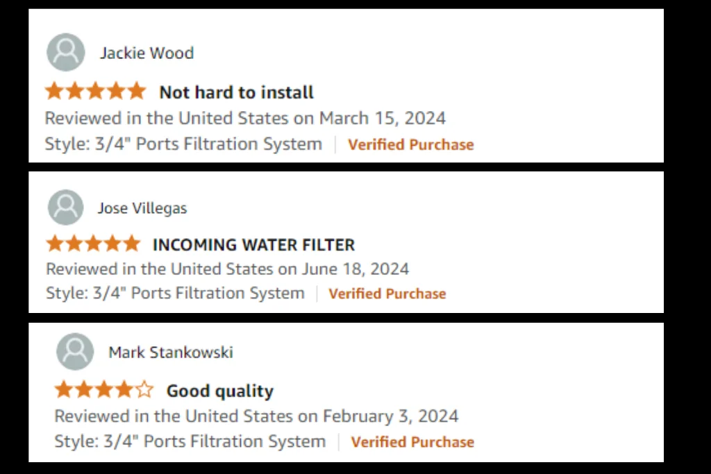 Customer Reviews of Kintim Whole House Water Softener Alternative