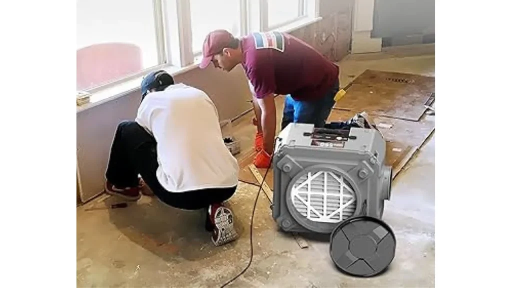 Abestorm HEPA Air Scrubber S3 in use at a construction site for air purification