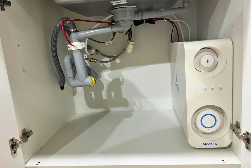 Installed Express Water Tankless RO System in under the sink