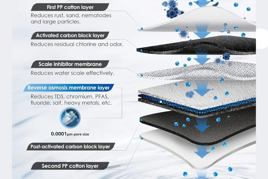 Waterdrop G3 8 Stage filter diagram